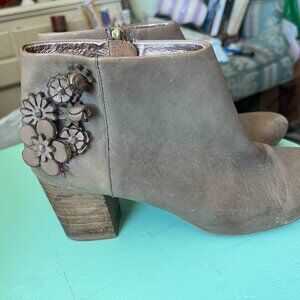 Miss Albright Brown Leather Booties Women Size 7.5